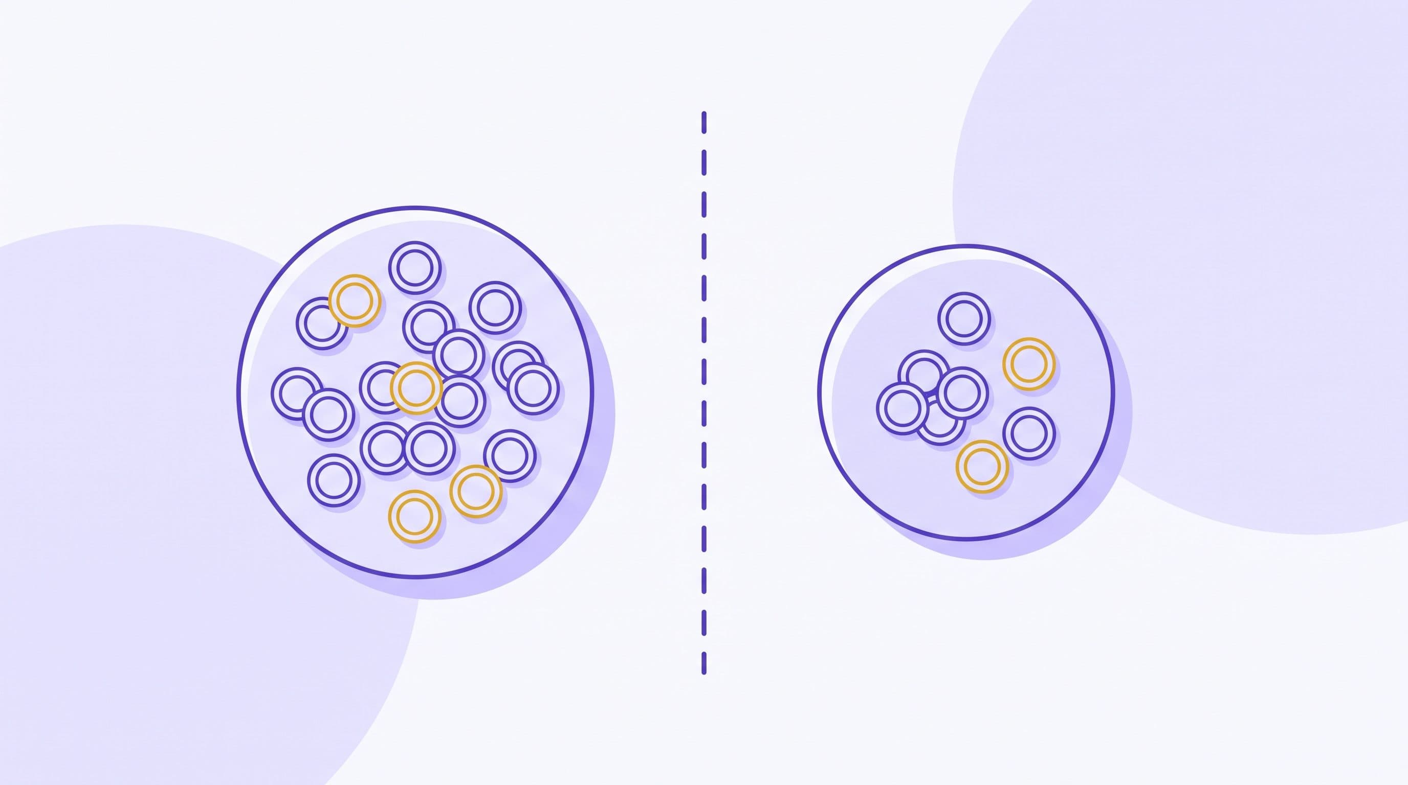 An abstract illustration of two separated fund pools, client funds ring-fenced from company funds.