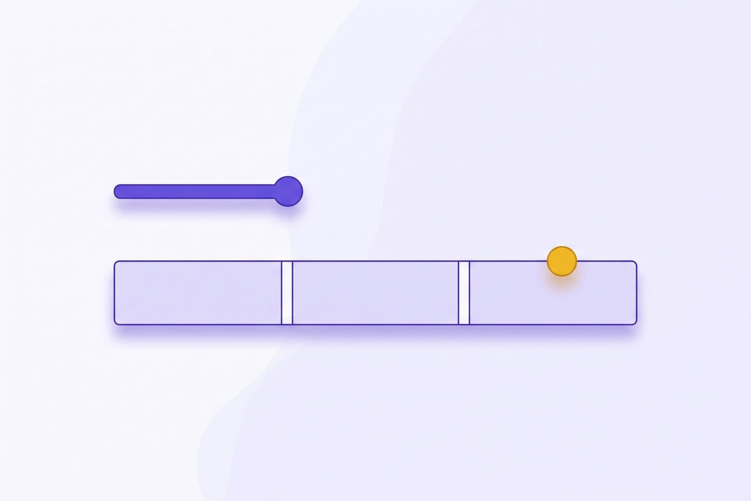 Two stacked timelines: a short solid bar for the payer leg completing in seconds, and a longer segmented bar with a gold marker for merchant settlement at T+1 or T+2.